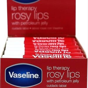 Vaseline Rosy Lip Therapy – Heals Dry, Cracked Lips Fast | 12-Pack